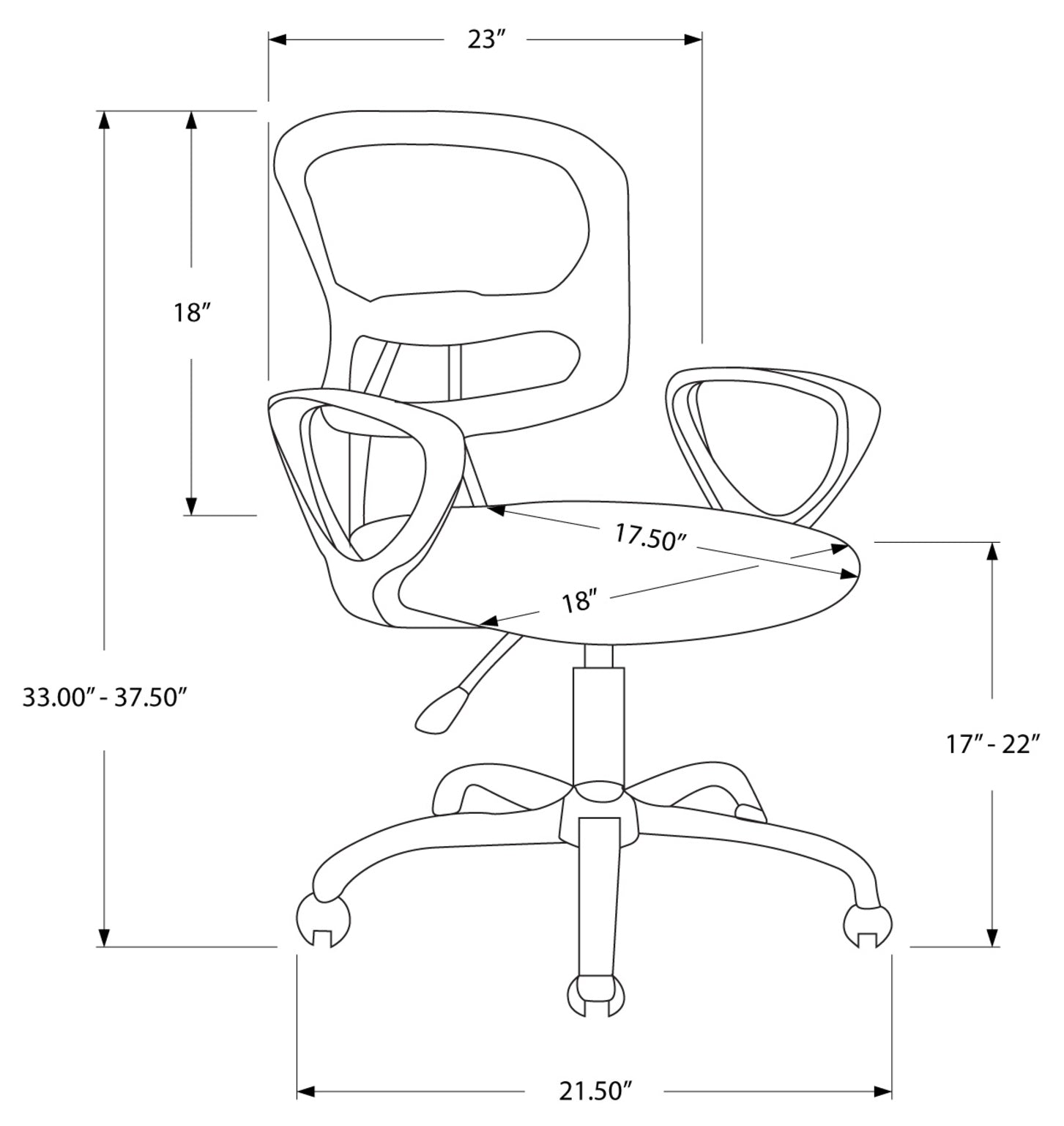 CHAISE DE BUREAU - MAILLE BLANCHE JUVENILE / MULTI-POSITIONS