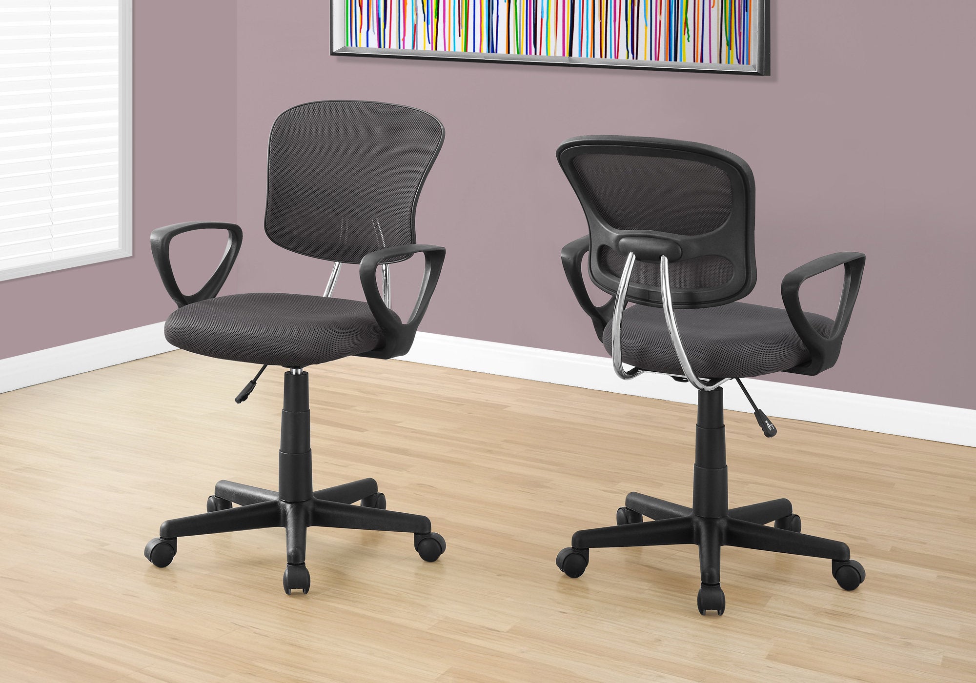 CHAISE DE BUREAU - MESH GRIS JUVENILE / MULTI POSITIONS