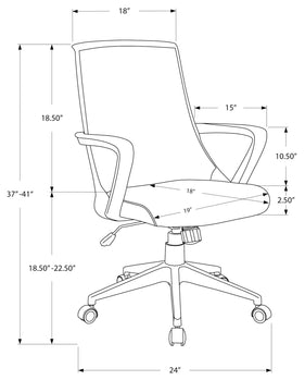 CHAISE DE BUREAU - NOIR / MESH NOIR / MULTI POSITIONS