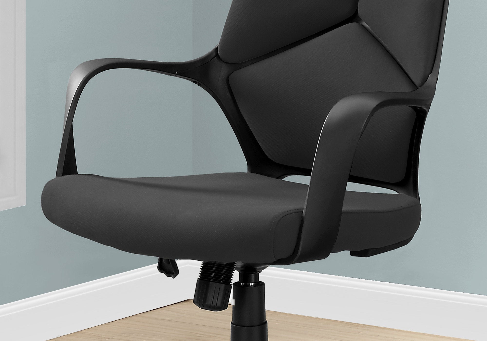 CHAISE DE BUREAU - NOIR / TISSU NOIR / DOSSIER HAUT EXECUTIVE