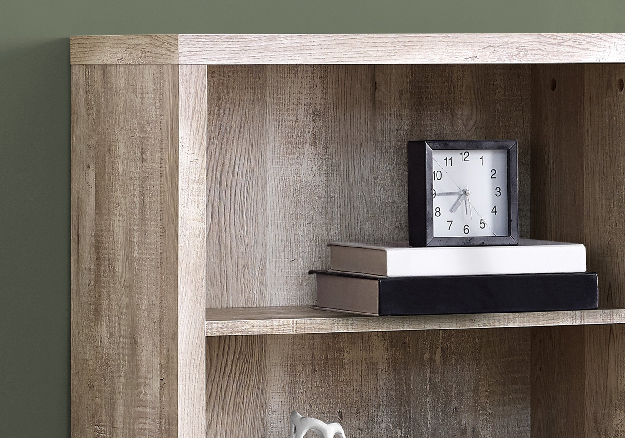 BIBLIOTHÈQUE - 48"H / ASPECT BOIS TAUPE / ÉTAGÈRES AJUSTABLES