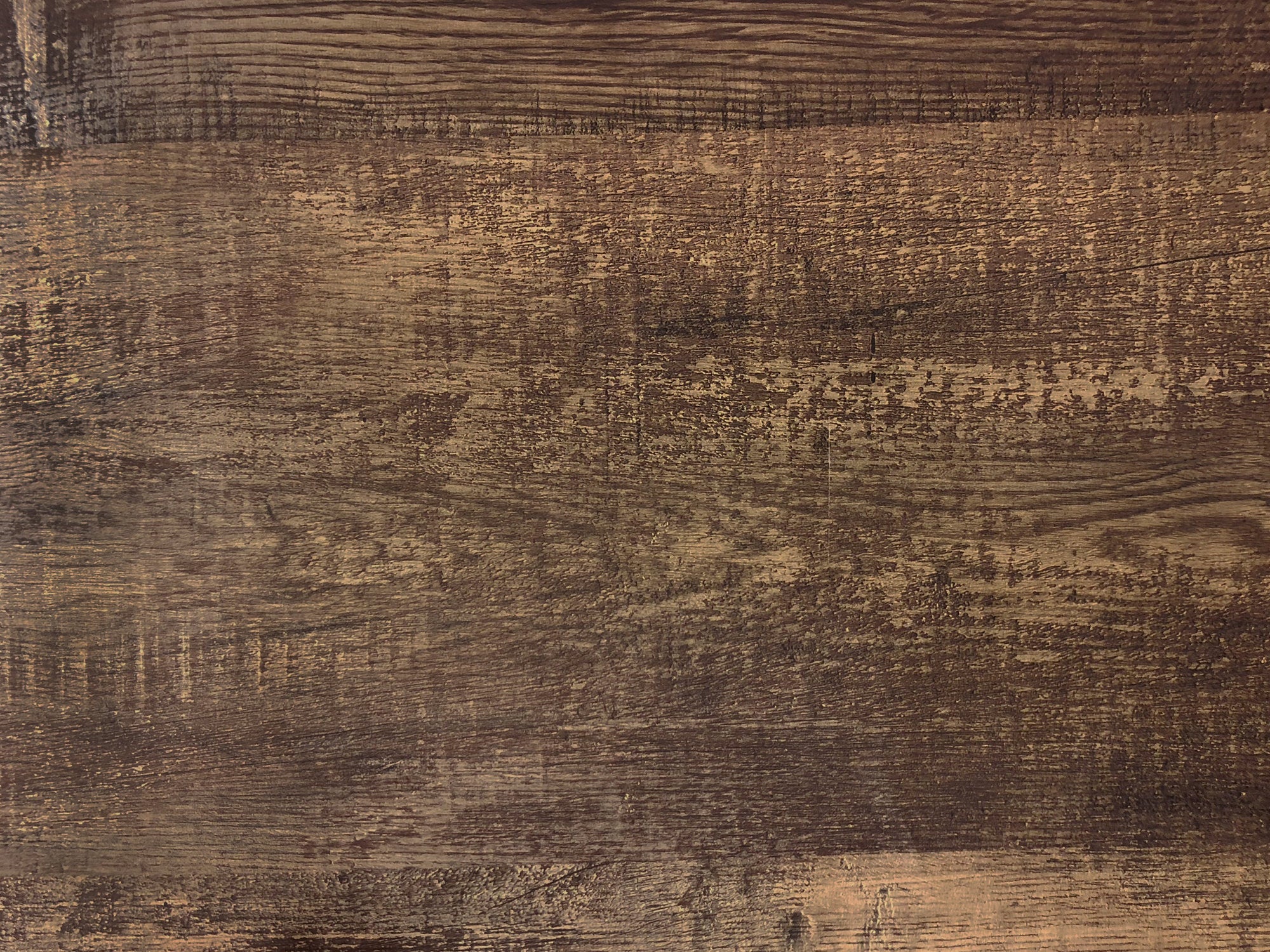 BUREAU D'ORDINATEUR - BOIS DE RÉCUPÉRATION BRUN COIN G/D FAÇADE