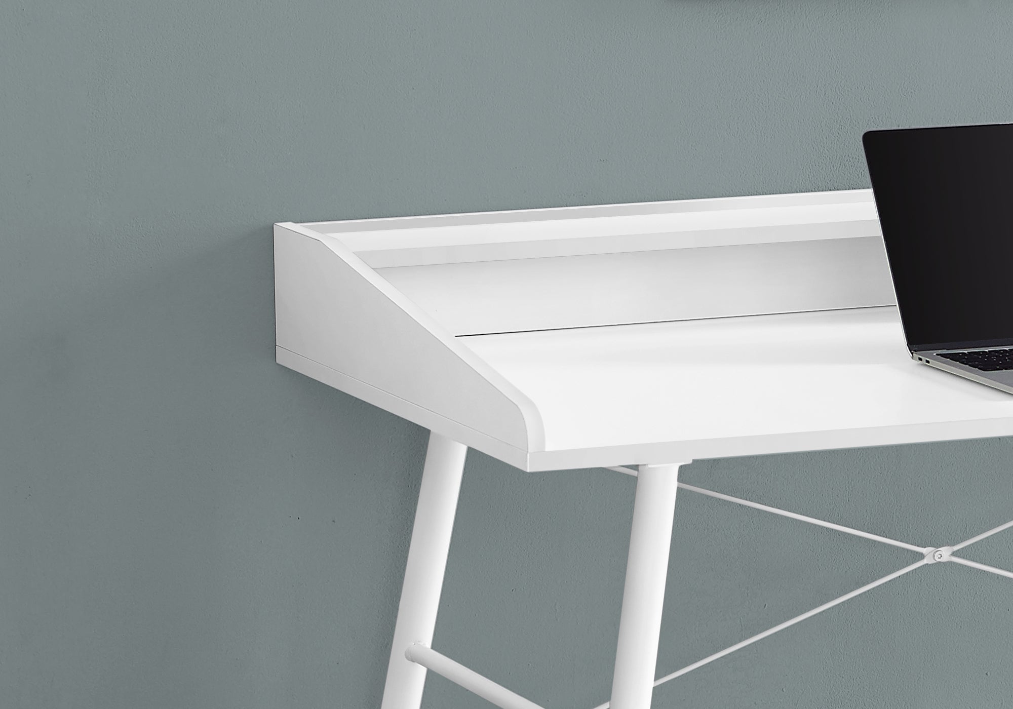 BUREAU D'ORDINATEUR - 48"L / BLANC / MÉTAL BLANC