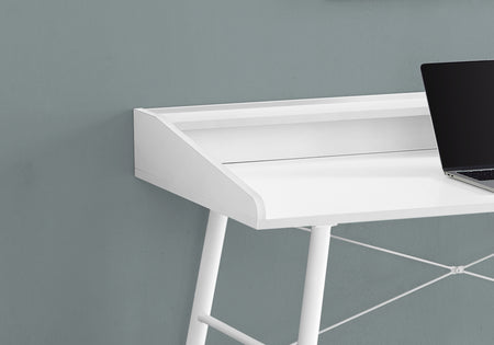 BUREAU D'ORDINATEUR - 48"L / BLANC / MÉTAL BLANC 