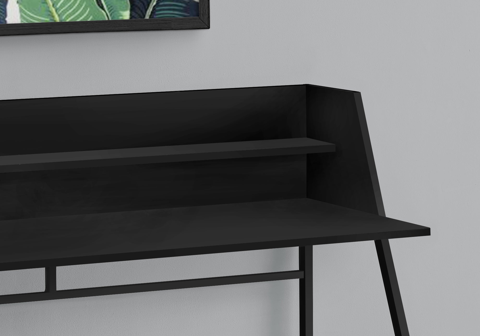 BUREAU D'ORDINATEUR - 48"L / NOIR / MÉTAL NOIR