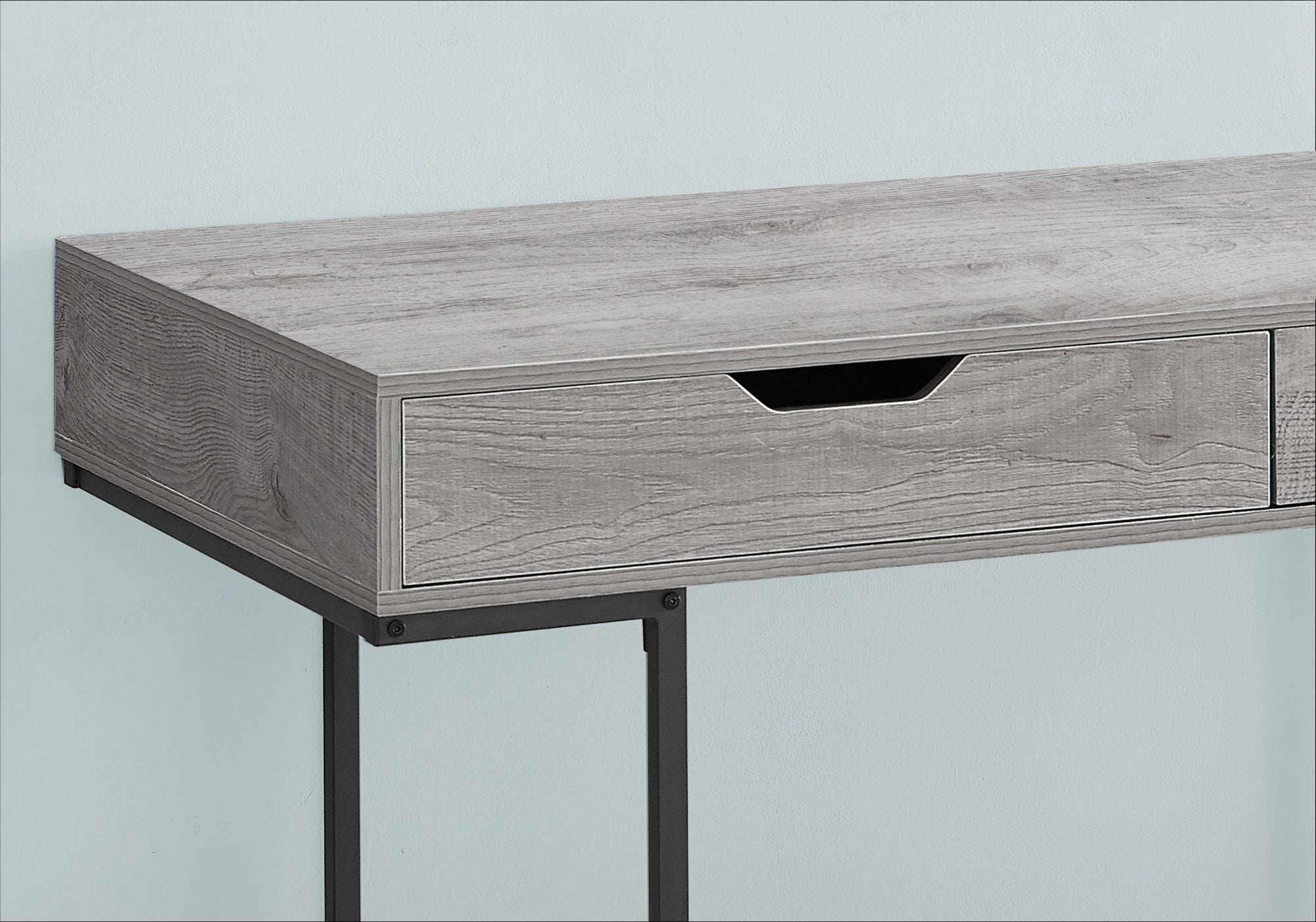 COMPUTER DESK - 48"L / GREY / BLACK METAL