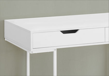 BUREAU D'ORDINATEUR - 48"L / BLANC / MÉTAL BLANC 