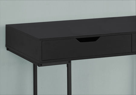 BUREAU D'ORDINATEUR - 48"L / NOIR / MÉTAL NOIR 