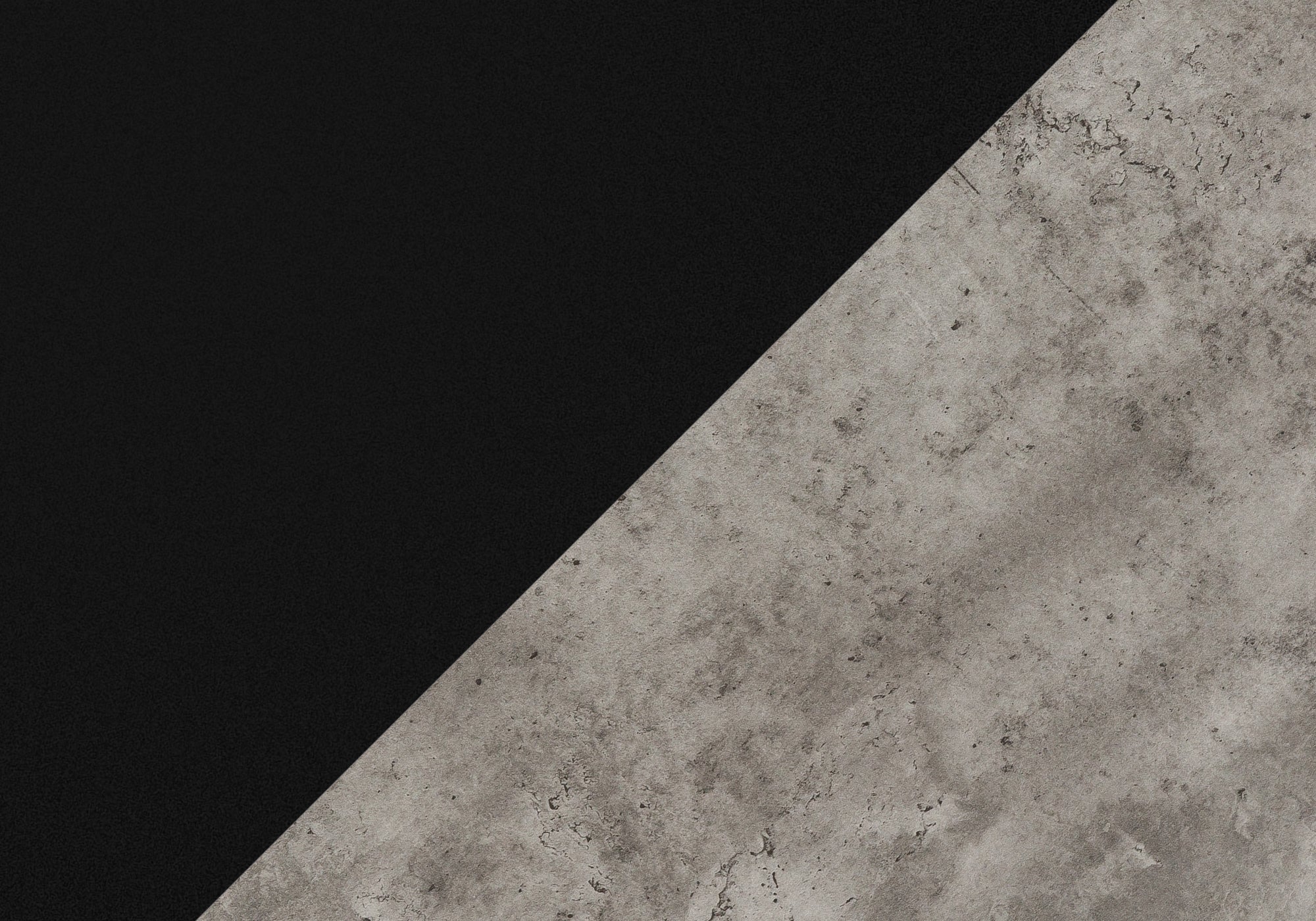 BUREAU D'ORDINATEUR - 70"L / NOIR/ BÉTON/ MÉTAL NOIR / G/D