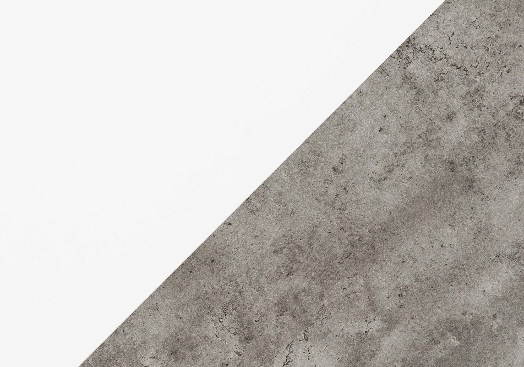 BUREAU D'ORDINATEUR - 48"L / BLANC/ BÉTON/ MÉTAL ARGENT/ G/D