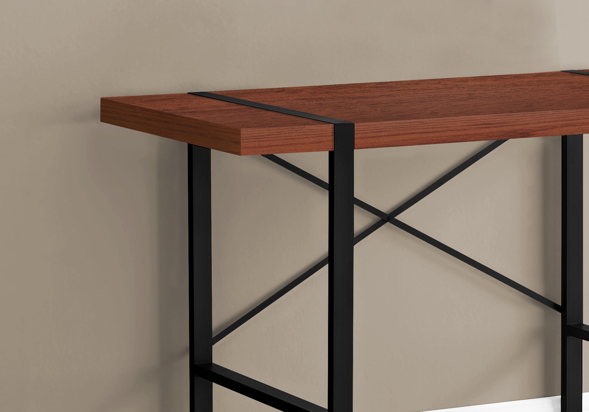 BUREAU D'ORDINATEUR - 48"L / CERISE / METAL NOIR