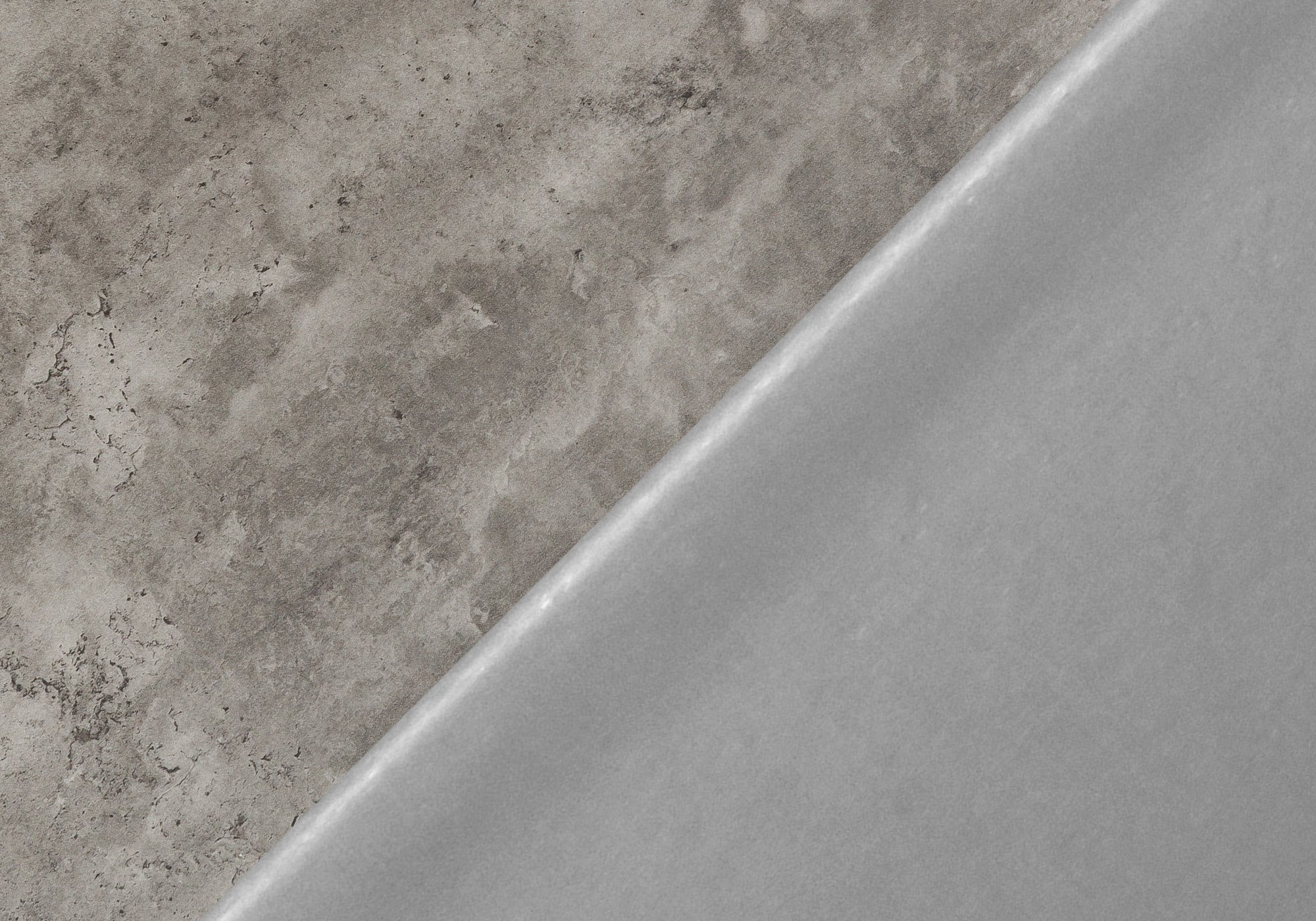 BUREAU D'ORDINATEUR - 48"L / ASPECT BÉTON GRIS / MÉTAL ARGENT