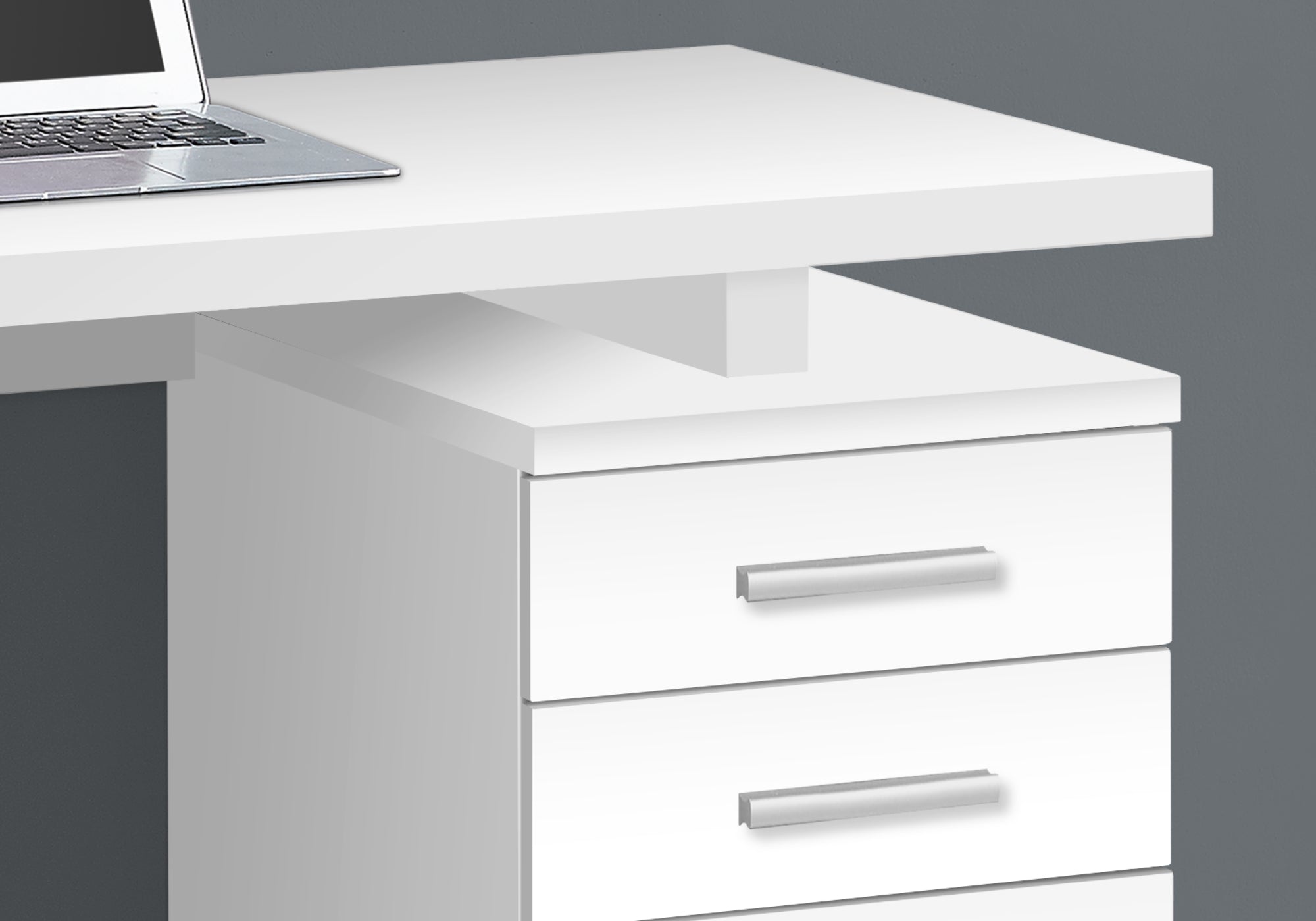 BUREAU D'ORDINATEUR - 48"L / BLANC ORIENTATION GAUCHE OU DROITE
