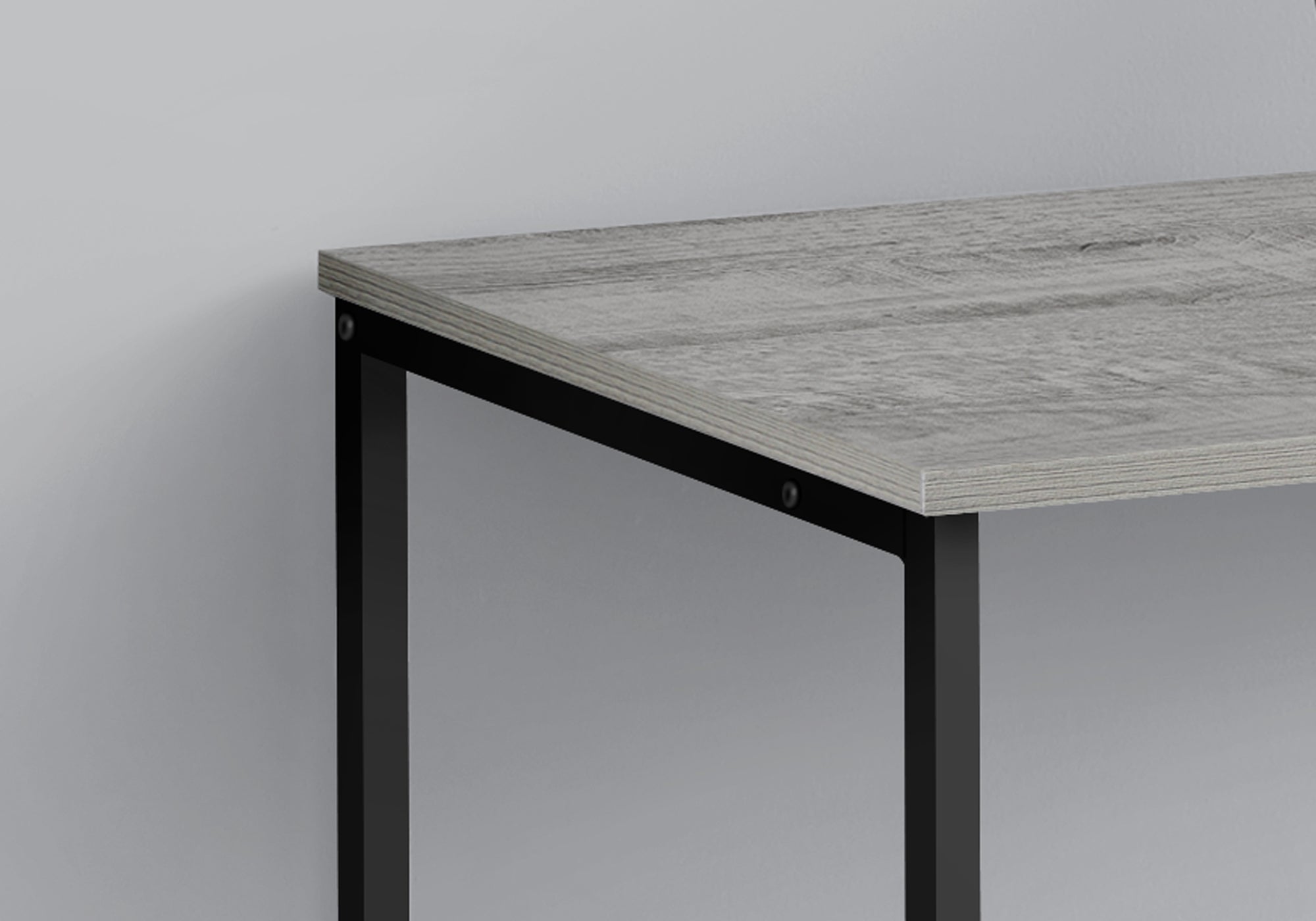 BUREAU D'ORDINATEUR - 40"L / GRIS / METAL NOIR
