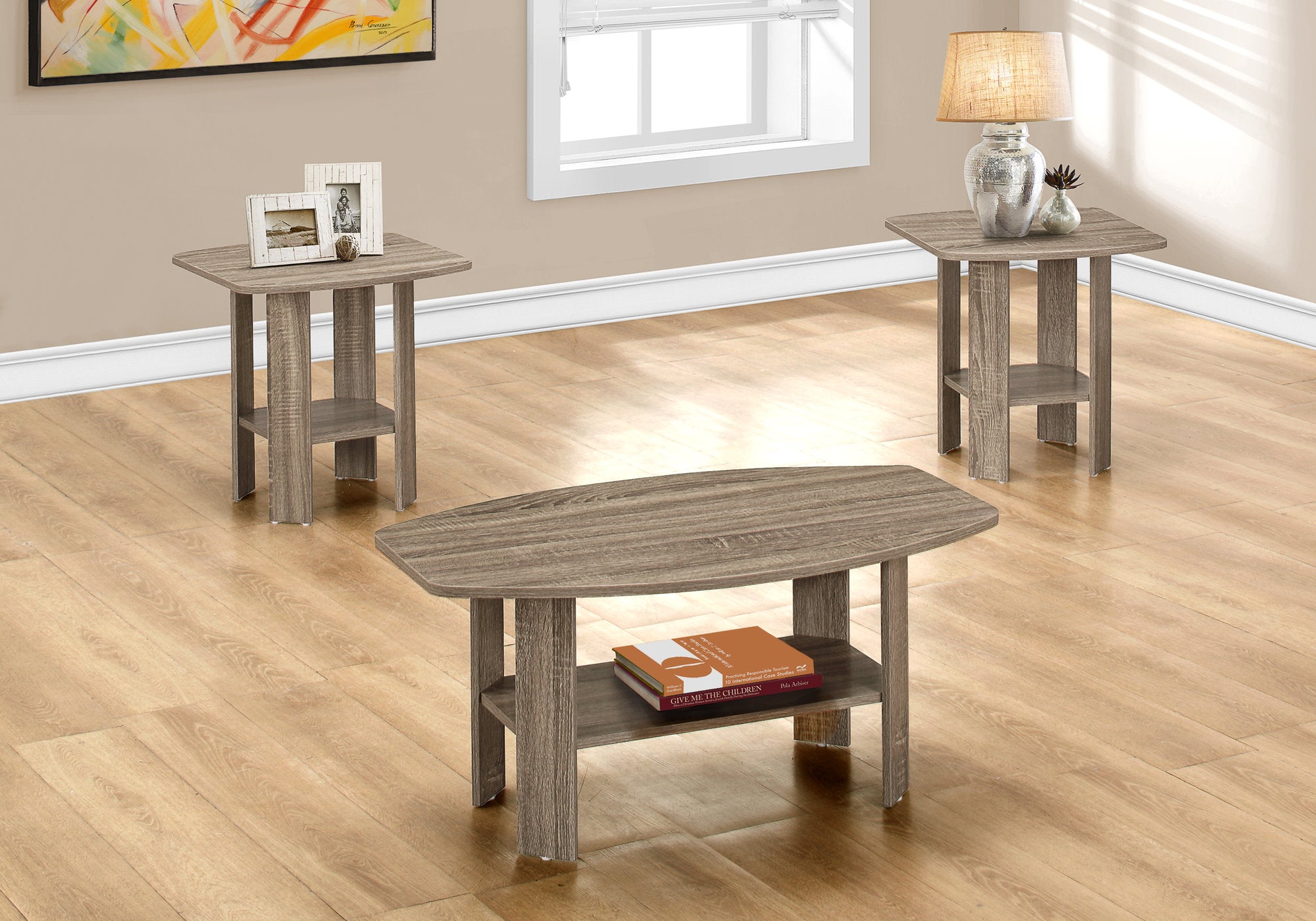 SET DE TABLE - 3PCS / TAUPE FONCÉ 