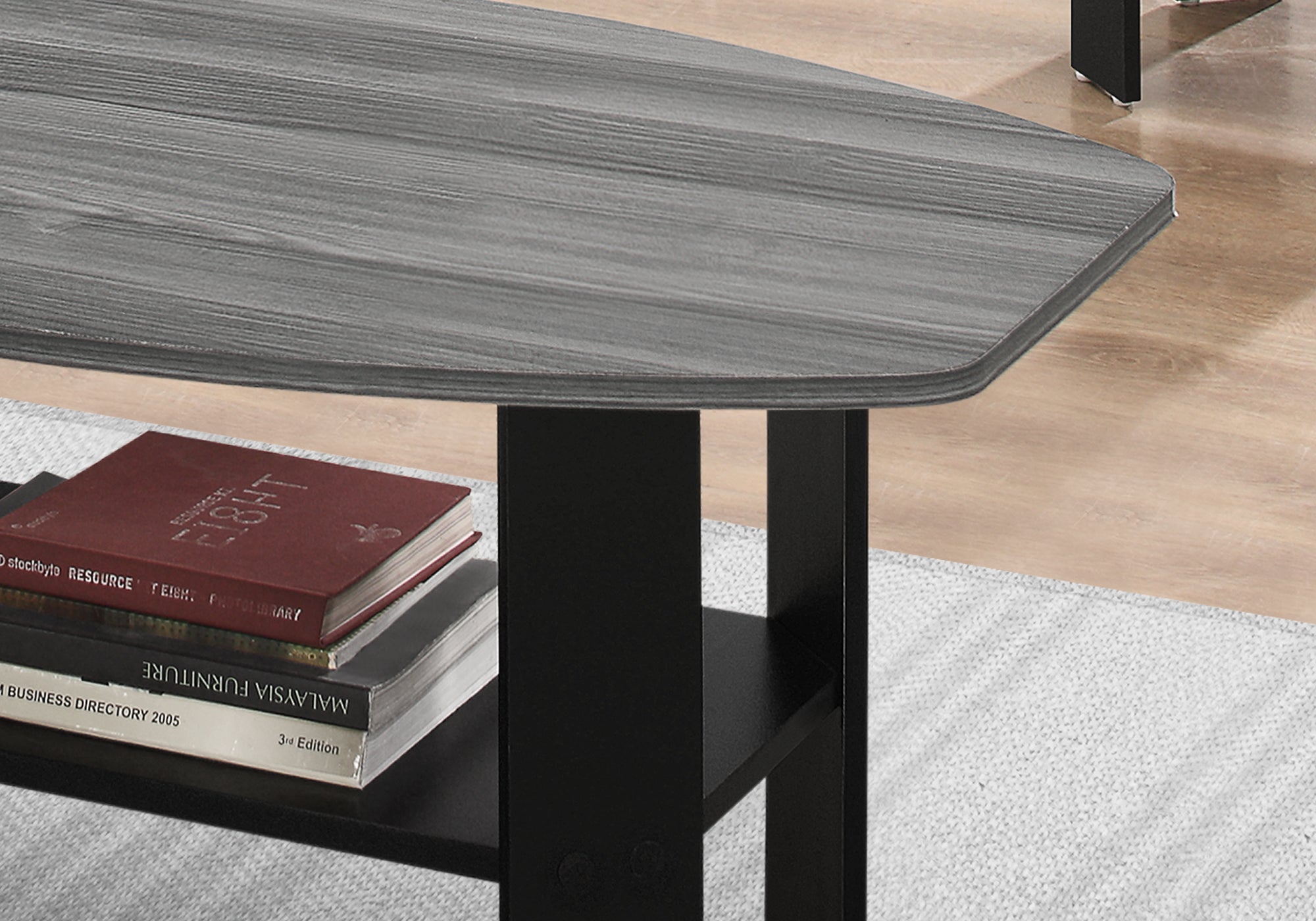 SET DE TABLE - SET 3PCS / NOIR / PLATEAU GRIS