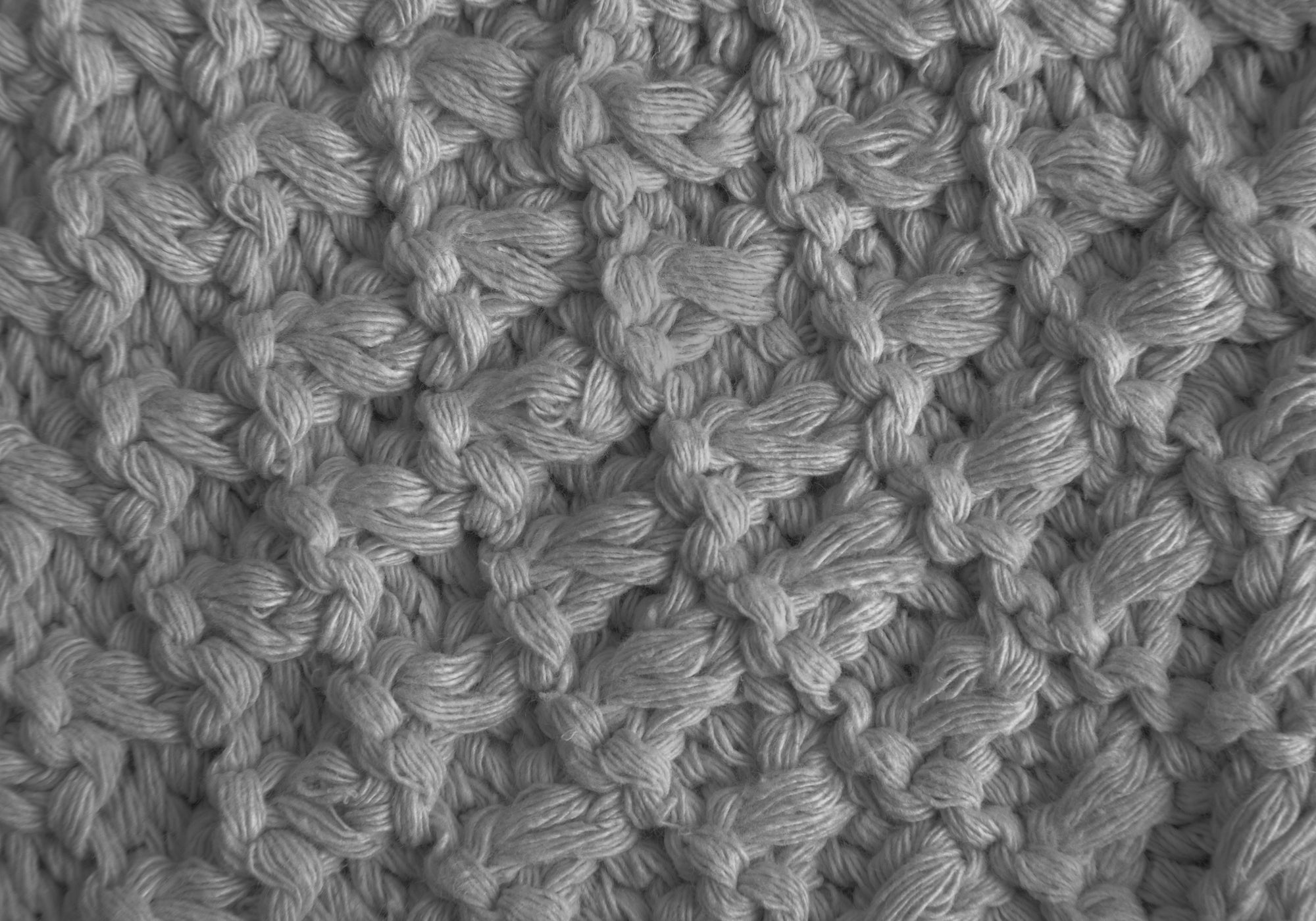 POUF - TRICOT GRIS / PIEDS BOIS NATUREL