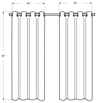 PANNEAU DE RIDEAU - 2PCS / 54"WX 95"H GRIS ASSOMBRISSANT LA PIÈCE