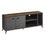 MEUBLE TV - 60"L / CONCRETE GRIS / FAUX BOIS BRUN MOYEN