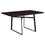 TABLE A MANGER - 36"X 60" / ESPRESSO / METAL NOIR