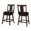 TABOURET DE BAR - 2PCS / 39"H / ESPRESSO / HAUTEUR COMPTOIR PIVOTANT 