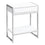 TABLE D'APPOINT - 24"H / BLANC BRILLANT / METAL CHROME 