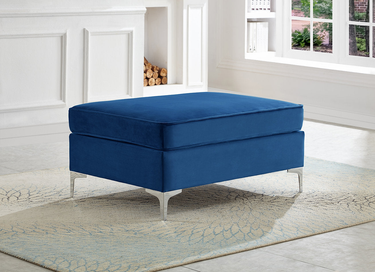 Sofa Sectionnel Velours & Ottoman