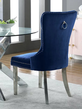 Chaise en velours bleu : ensemble de 2 pièces à Montréal Québec