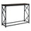 TABLE D'APPOINT - 44"L / ESPRESSO / CONSOLE D'ENTREE METAL NOIR