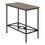 TABLE D'APPOINT - 22"H / TAUPE FONCE / METAL NOIR 