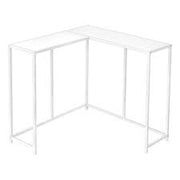 TABLE D'APPOINT - 36"L / BLANC / CONSOLE DE COIN BLANCHE