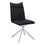 CHAISE DE SALLE A MANGER - 2PCS / 36"H / SIMILI-CUIR NOIR / CHROME