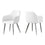 CHAISE DE SALLE A MANGER - 2PCS / 33"H / SIMILI-CUIR BLANC / CHROME