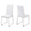 CHAISE DE SALLE A MANGER - 2PCS / 38"H / SIMILI-CUIR BLANC / BLANC 