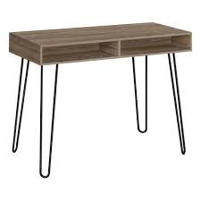 BUREAU D'ORDINATEUR - 40"L / TAUPE FONCE / METAL NOIR 
