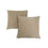 PILLOW - 18"X 18" / SOLID TAN / 2PCS