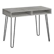 BUREAU D'ORDINATEUR - 40"L / GRIS / METAL NOIR