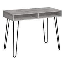 BUREAU D'ORDINATEUR - 40"L / GRIS / METAL NOIR