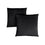 COUSSIN - 18"X 18" / VELOURS FLEURI NOIR / 2PCS