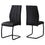 CHAISE DE SALLE A MANGER - 2PCS / 39"H / SIMILI-CUIR NOIR / METAL