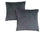 COUSSIN - 18"X 18" / STYLE CÔTELÉ ULTRA DOUX GRIS / 2PCS