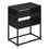 TABLE D'APPOINT - 22"H / NOIR / METAL NOIR