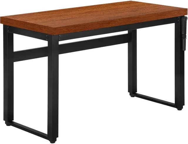 BUREAU D'ORDINATEUR - 48"L / CERISE / HAUTEUR AJUSTABLE / METAL NOIR