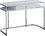 BUREAU D'ORDINATEUR - 48"L / BLANC BRILLANT / METAL CHROME 