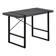 BUREAU D'ORDINATEUR - 48"L / GRIS MODERNE / METAL NOIR