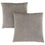 COUSSIN - 18"X 18" / VELOURS MOSAIQUE GRIS / 2PCS