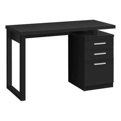 BUREAU D'ORDINATEUR - 48"L / NOIR ORIENTATION GAUCHE OU DROITE