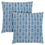 COUSSIN - 18"X 18" / MOTIF VAGUE BLEU / 2PCS 