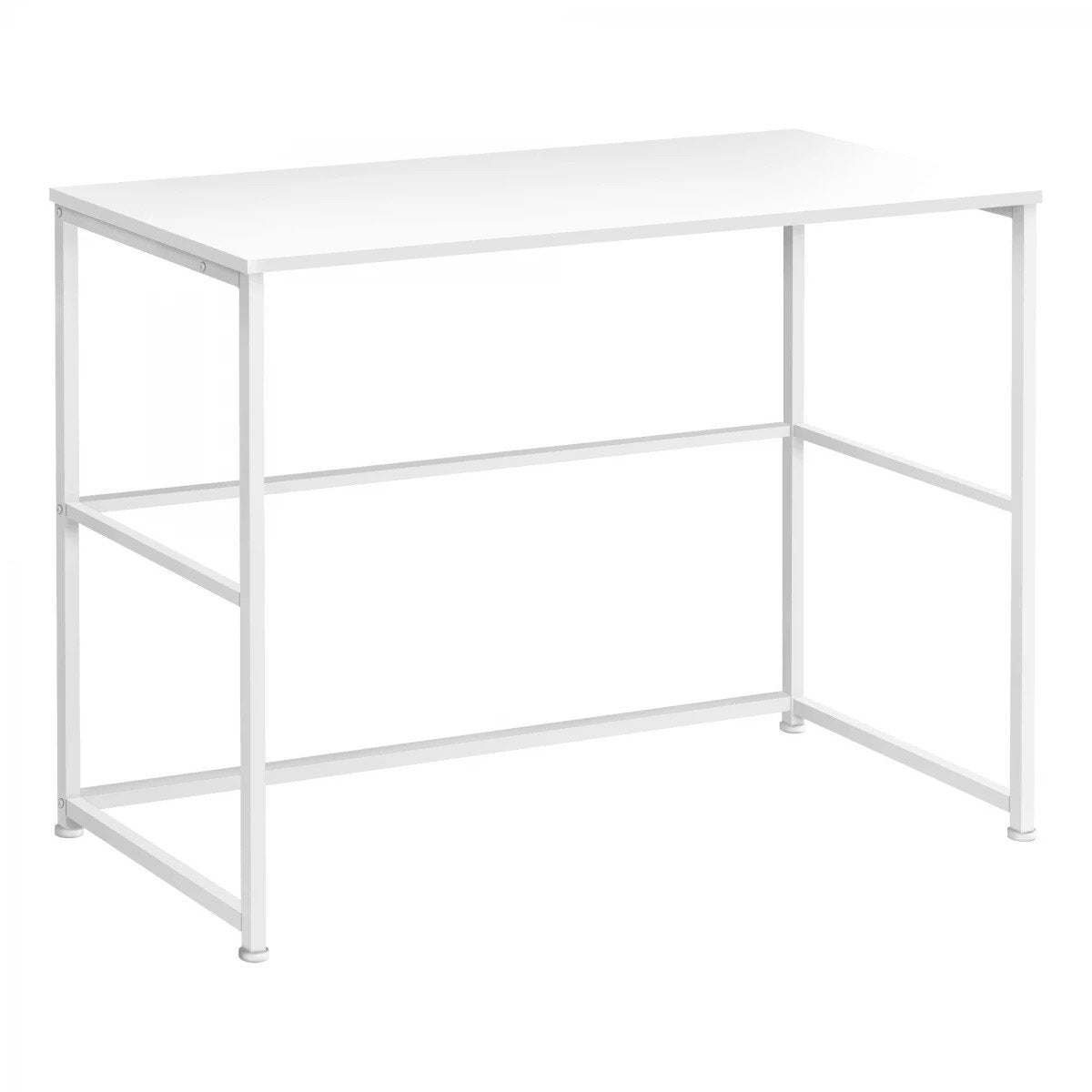 BUREAU D'ORDINATEUR - 40"L / BLANC / MÉTAL BLANC