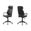 CHAISE DE BUREAU - MICROFIBRE NOIRE / DOSSIER HAUT EXECUTIVE